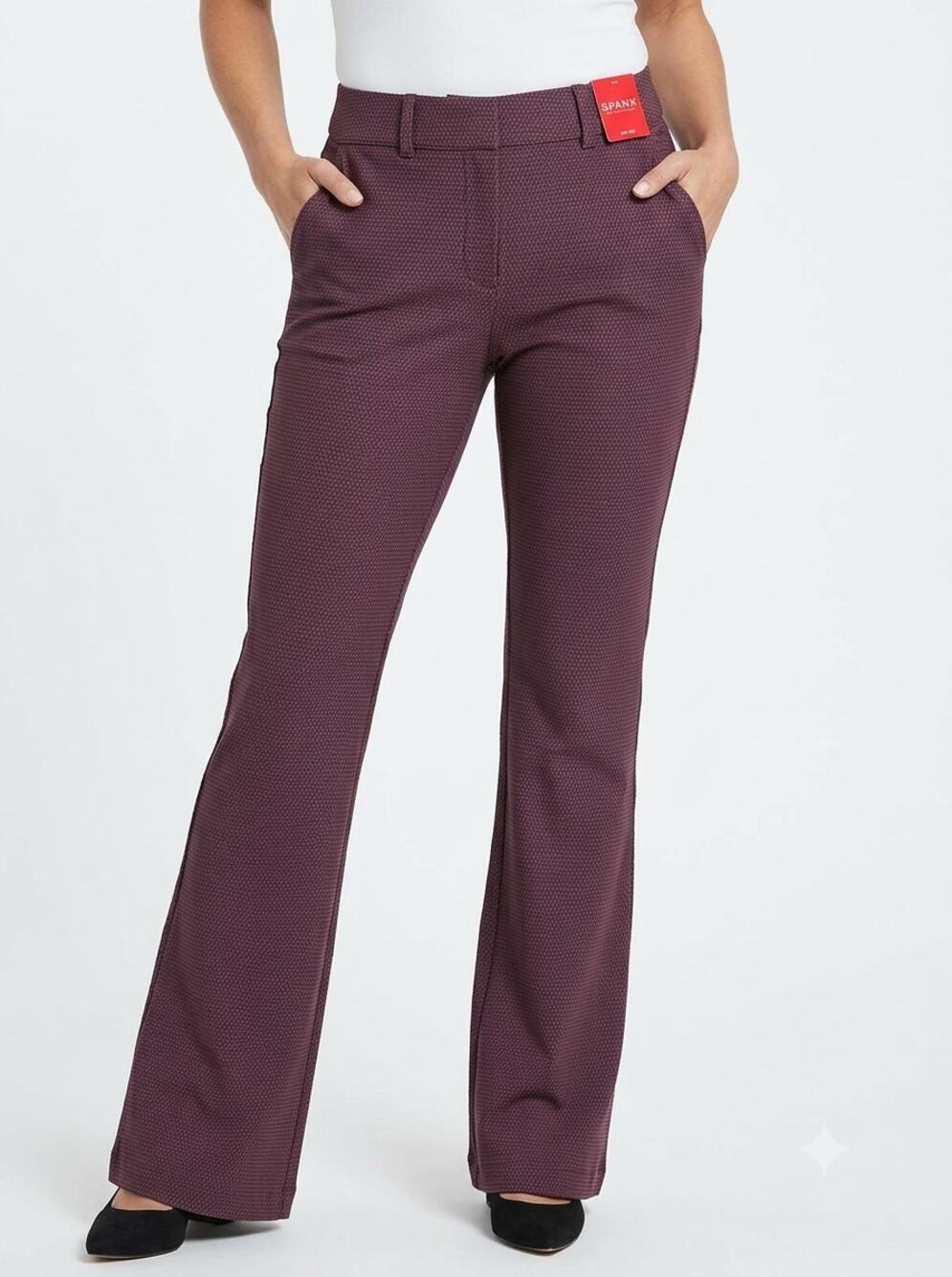 NWT Spanx Sunshine Kick Flare Pants Women's M Geo Scape Orange UPF 50 Pull On